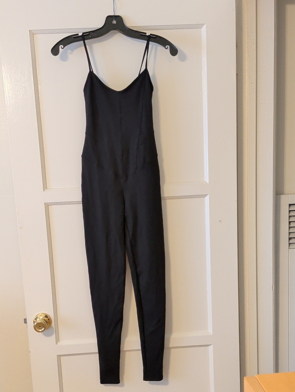 Live The Process Black Spaghetti-Strap Bodysuit Size XS